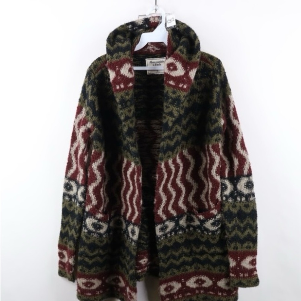 Abercrombie & Fitch Multicolor Knit Hoodie . In EUC. Size Small